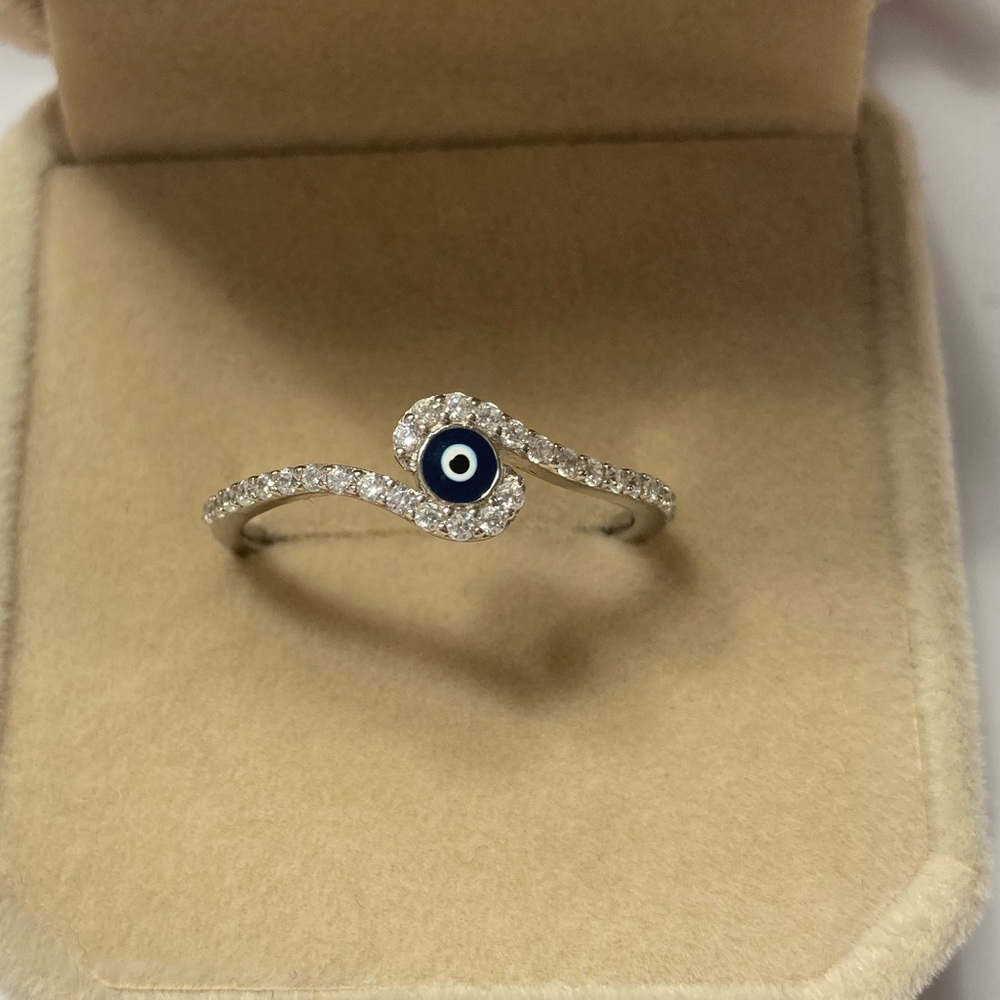 Sterling Silver Evil Eye Ring
